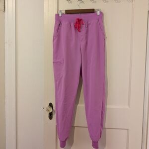 Figs Scrubs M Tall Pink Cloud High Waisted Zamora Joggers MT